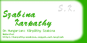 szabina karpathy business card